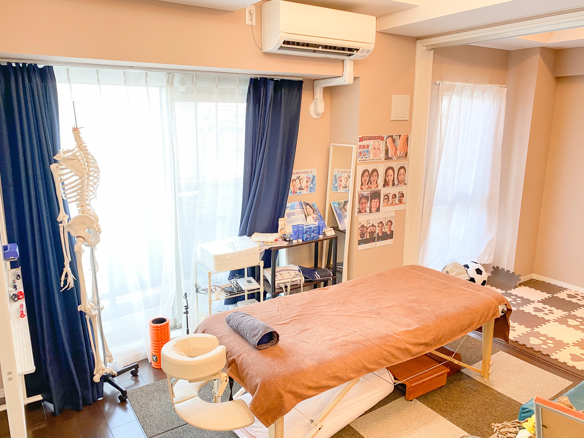 清潔で綺麗な施術室